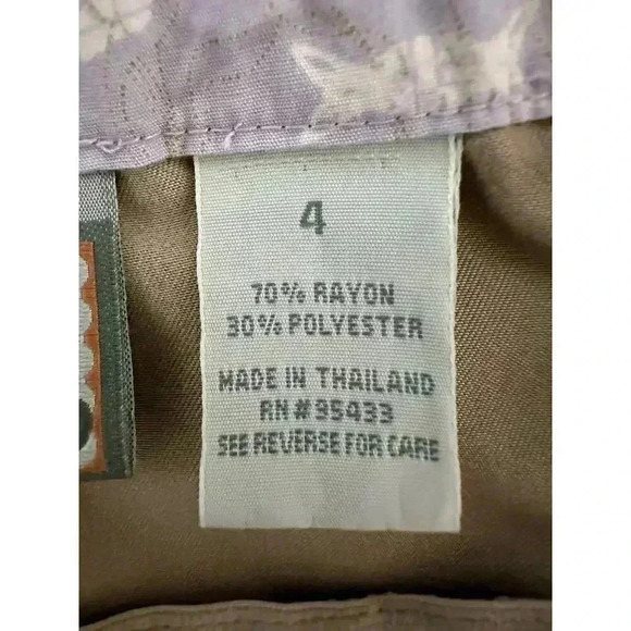 Horny Toad Khaki A-Line Knee Length Skirt Size 4 - Picture 5 of 7